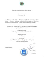 ODKRITJE SPOMINSKE PLOŠČE NA POLICIJSKI POSTAJI ŠENTILJ